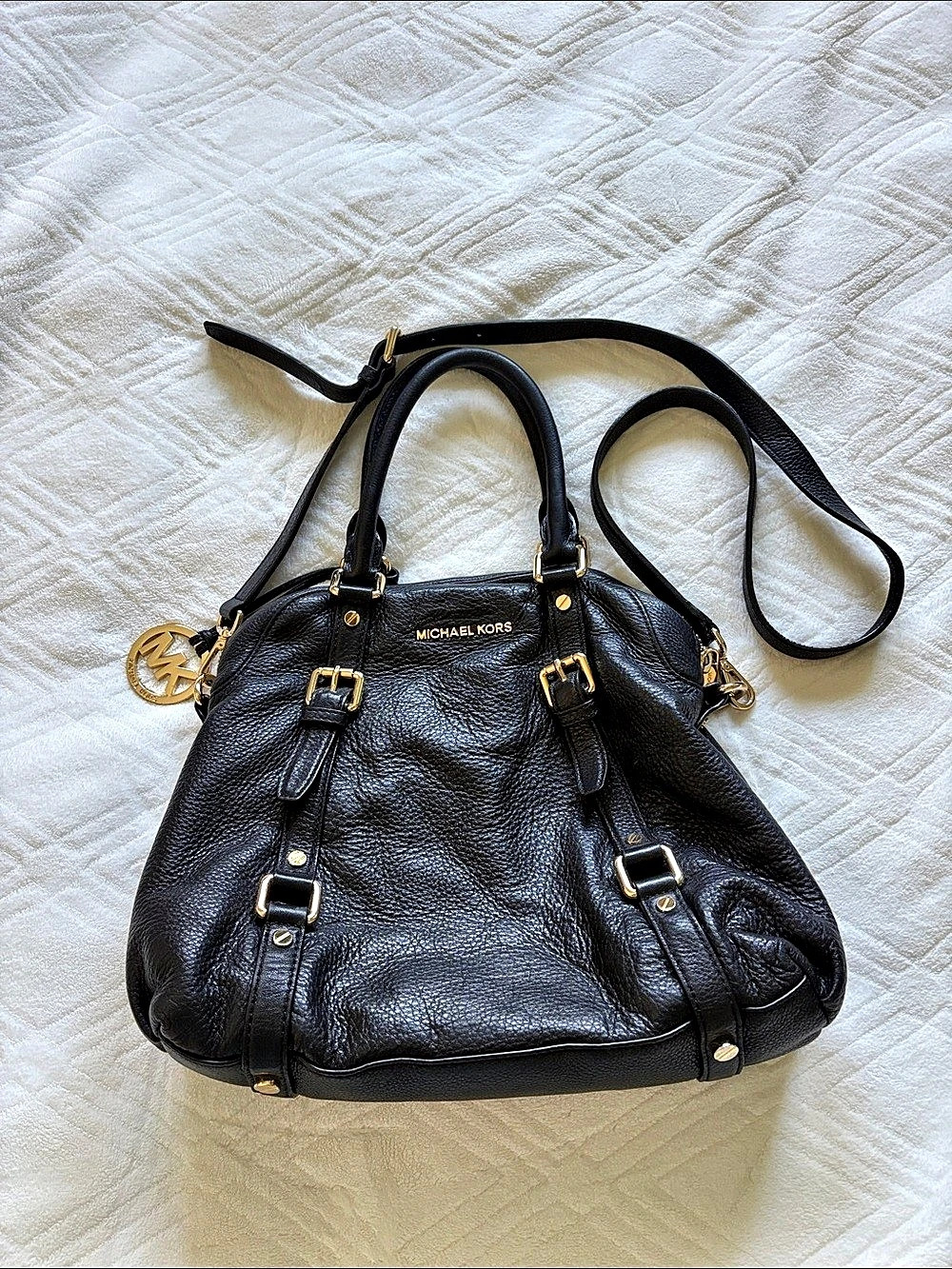 Michael Kors Black Leather Satchel
